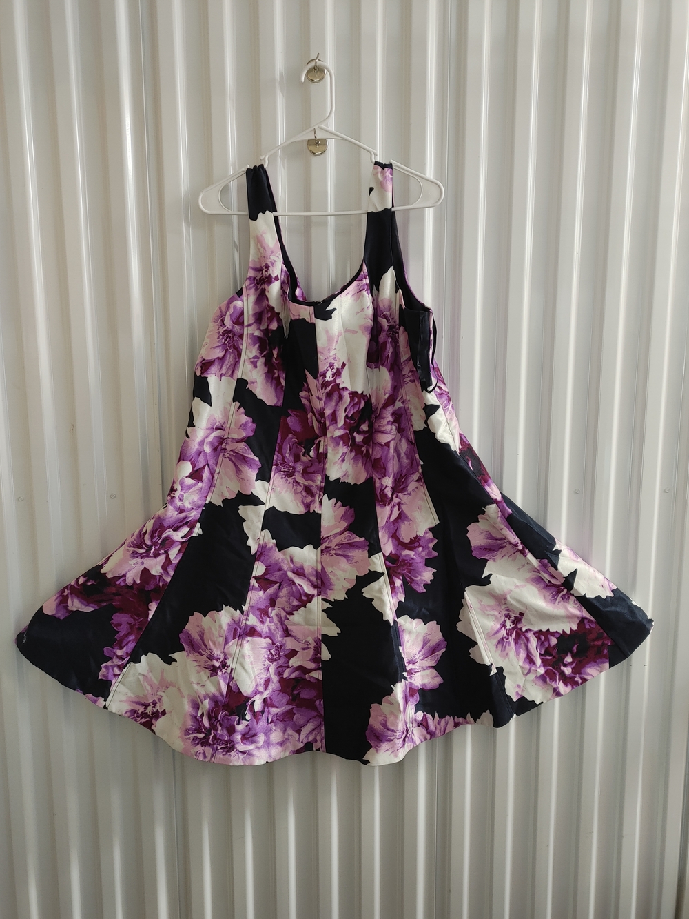 Dress Barn Black Midi Dress with Pink Trim